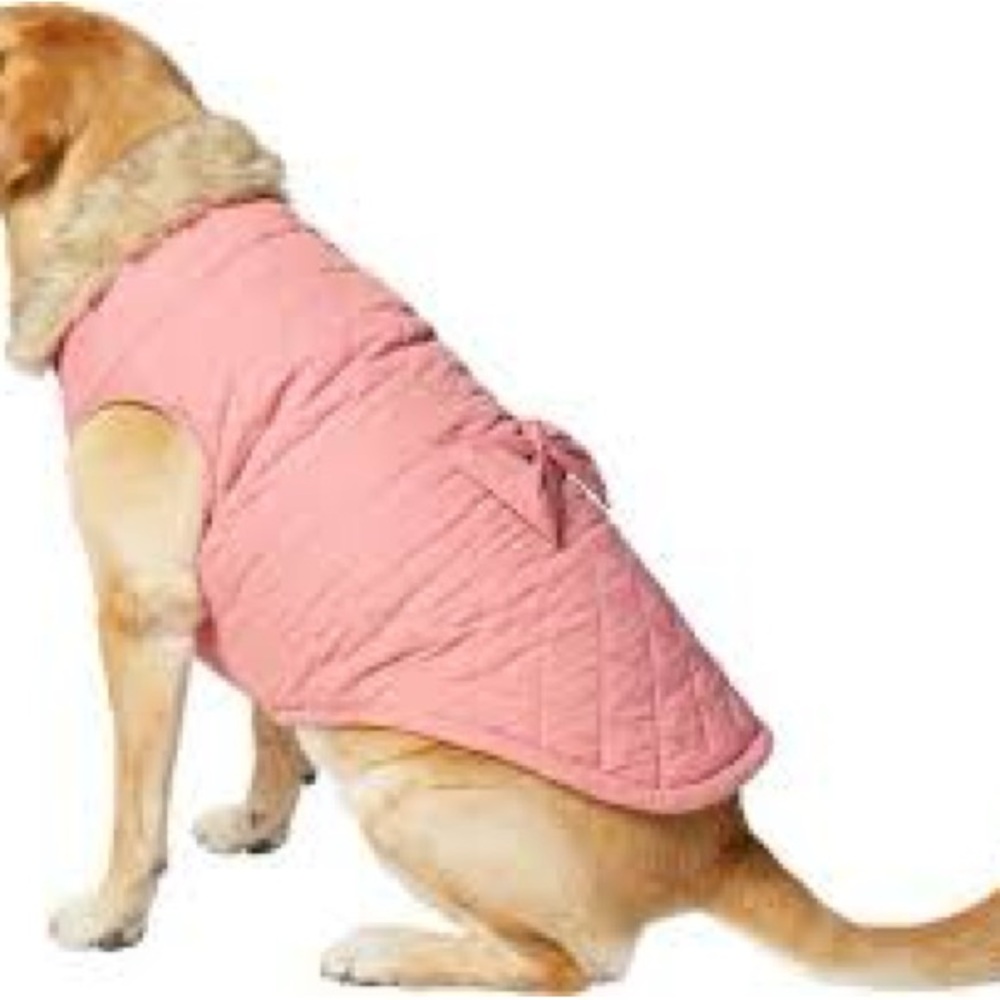 NWT Frisco Pink Mediumweight Aspen Insulated Quilted Dog Jacket with Bow XXL - Picture 3 of 5